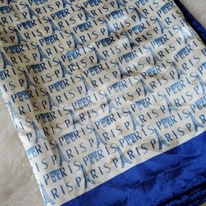 Blue and White Paris Print Scarf